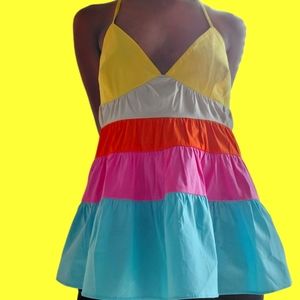 Cute rainbow Staude dress shirt